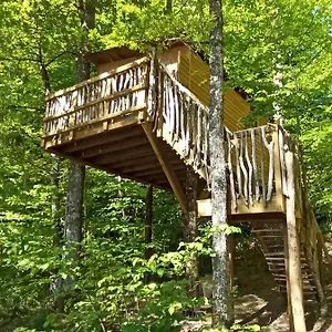 Cabanes Dans Les Arbres Du Séjour à la campagne